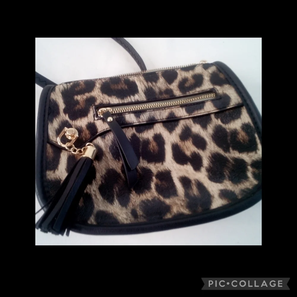 Cheetah black and brown purse